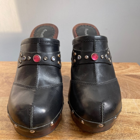 Vintage Somethin’ Else By Sketchers Wooden Clog Heels - Picture 8 of 11